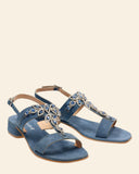 Sandali gioiello in pelle scamosciata