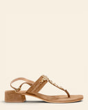Sandali gioiello in pelle scamosciata