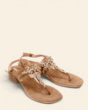 Sandali gioiello in pelle scamosciata