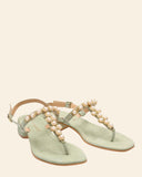 Sandali gioiello in pelle scamosciata