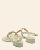 Sandali gioiello in pelle scamosciata