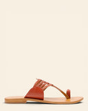 Sandali bassi in pelle intrecciata