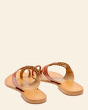 Sandali bassi in pelle intrecciata