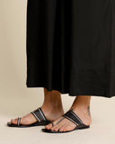 Sandali bassi in pelle