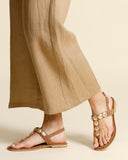Sandli gioiello in pelle scamosciata