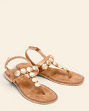 Sandli gioiello in pelle scamosciata