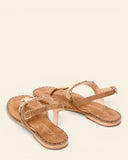 Sandli gioiello in pelle scamosciata