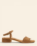 Sandali bassi in pelle scamosciata