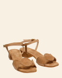 Sandali bassi in pelle scamosciata