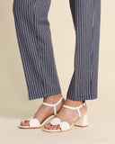 Sandali in pelle con tacco