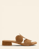 Sandali bassi in pelle scamosciata