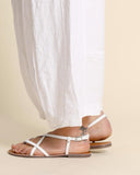 Sandali bassi in pelle