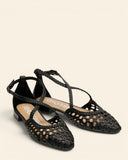 Ballerine in pelle intrecciata