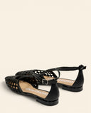 Ballerine in pelle intrecciata