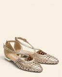 Ballerine in pelle intrecciata