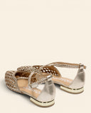 Ballerine in pelle intrecciata