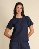 Blusa in sangallo di cotone