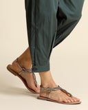 Sandali bassi in pelle