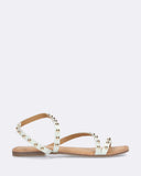 Sandali bassi con borchie