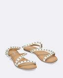 Sandali bassi con borchie