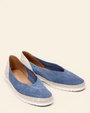 Ballerine in pelle scamosciata