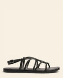Sandali bassi in pelle intrecciata