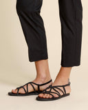 Sandali bassi in pelle intrecciata