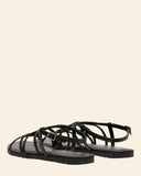 Sandali bassi in pelle intrecciata