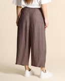 Pantaloni in lino e viscosa