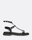 Sandali in pelle con borchie