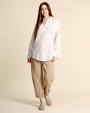 Camicia in mussola ricamata