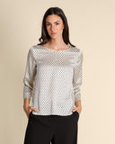 Blusa in twill a pois