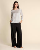 Blusa in twill a pois
