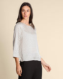 Blusa in twill a pois