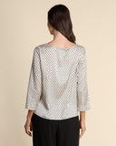 Blusa in twill a pois