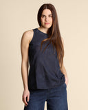 Top in mussola ricamato