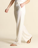 Pantaloni in lyocell e lino