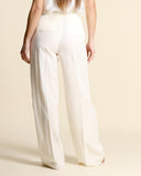 Pantaloni in lyocell e lino
