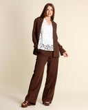 Pantaloni in lyocell e lino