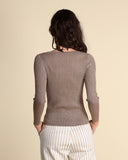 Lamé-Trikotpullover