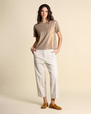 Laminated jersey T-shirt