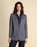 Pinstriped jersey jacket