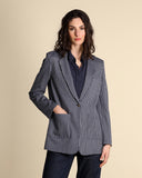 Giacca in jersey gessata