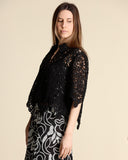 Giacca camicia in pizzo macramè