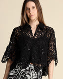 Giacca camicia in pizzo macramè