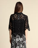 Giacca camicia in pizzo macramè