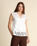 Top in sangallo di cotone