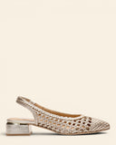 Ballerine in pelle intrecciata