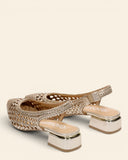Ballerine in pelle intrecciata