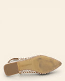 Ballerine in pelle intrecciata